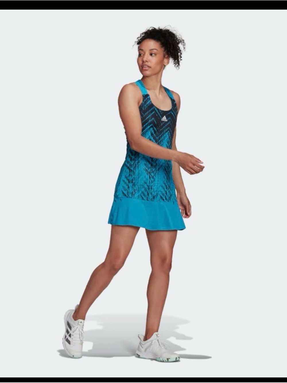 adidas Primeblue Y-Dress Tennis Dress Only – Teal Sonic Aqua, Athletic Fit